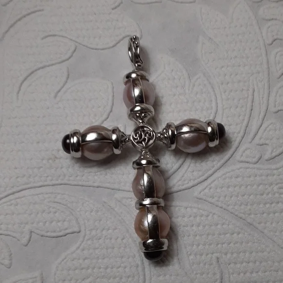 925 Genuine Pearls with Garnet Cabochons end Caps. - Picture 8 of 14